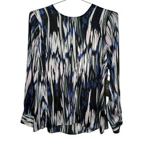Vince‎ Camuto Striped Sheer Blouse Medium